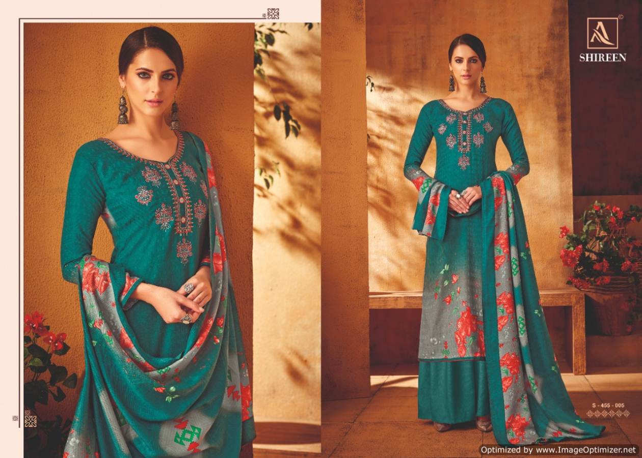 Alok  Present  Shireen Pure Pashmina Designer Dress Material