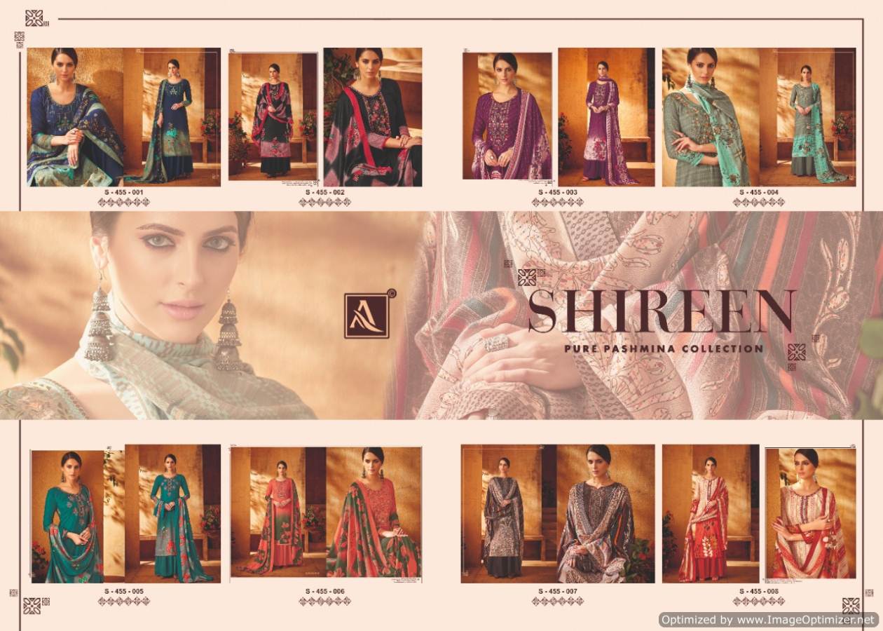 Alok  Present  Shireen Pure Pashmina Designer Dress Material