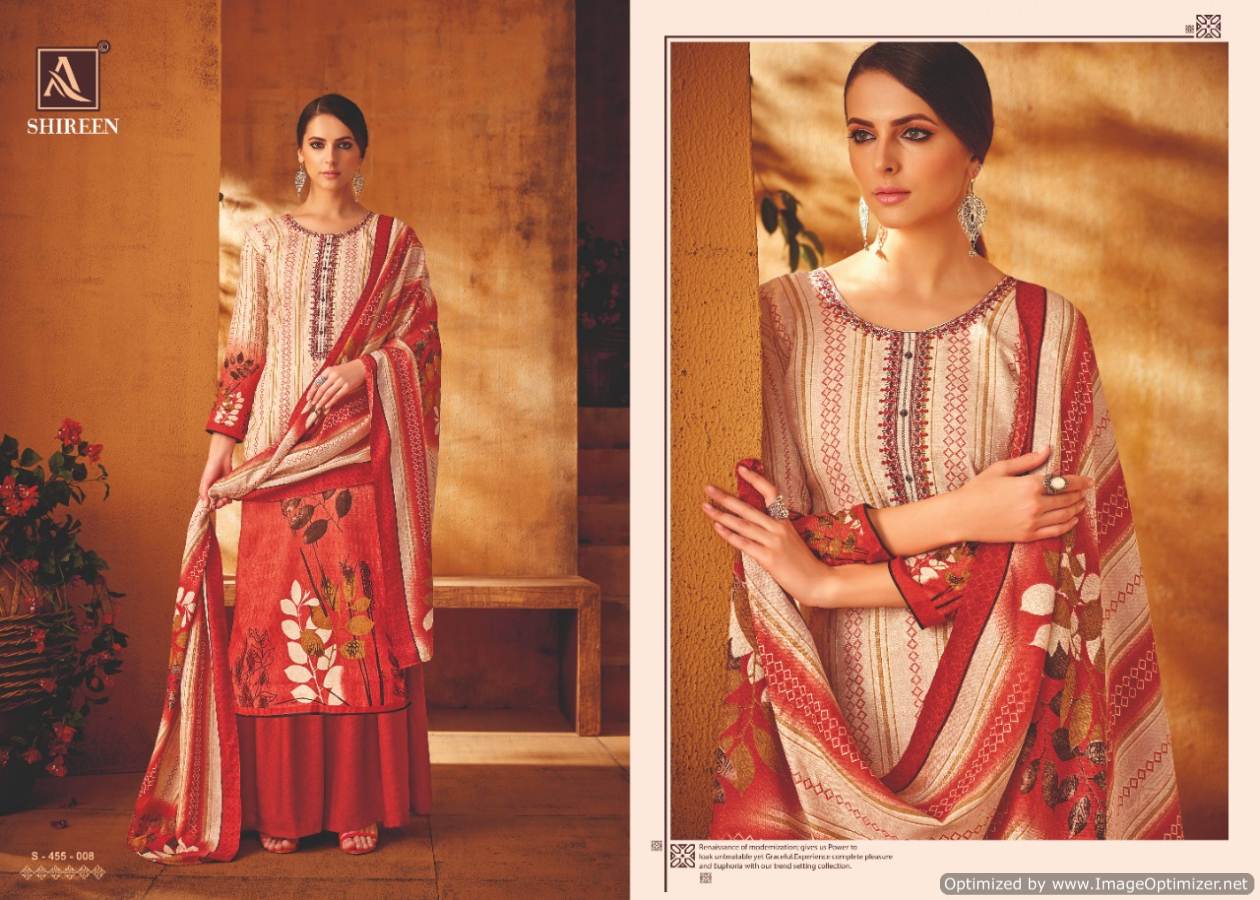 Alok  Present  Shireen Pure Pashmina Designer Dress Material