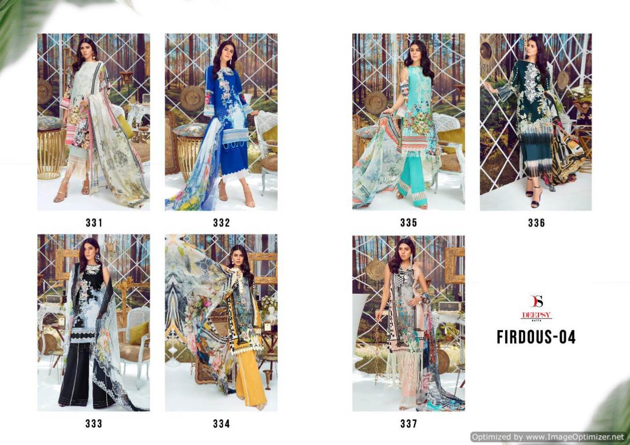 Deepsy  By Firdous 4 Pakistani Suits Discount 4%