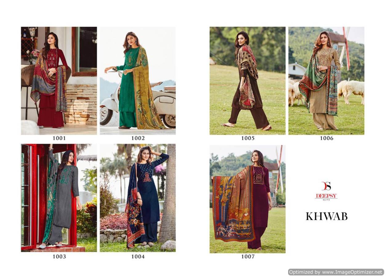 Deepsy Present   Khwab Jam Cotton Designer Dress Materia