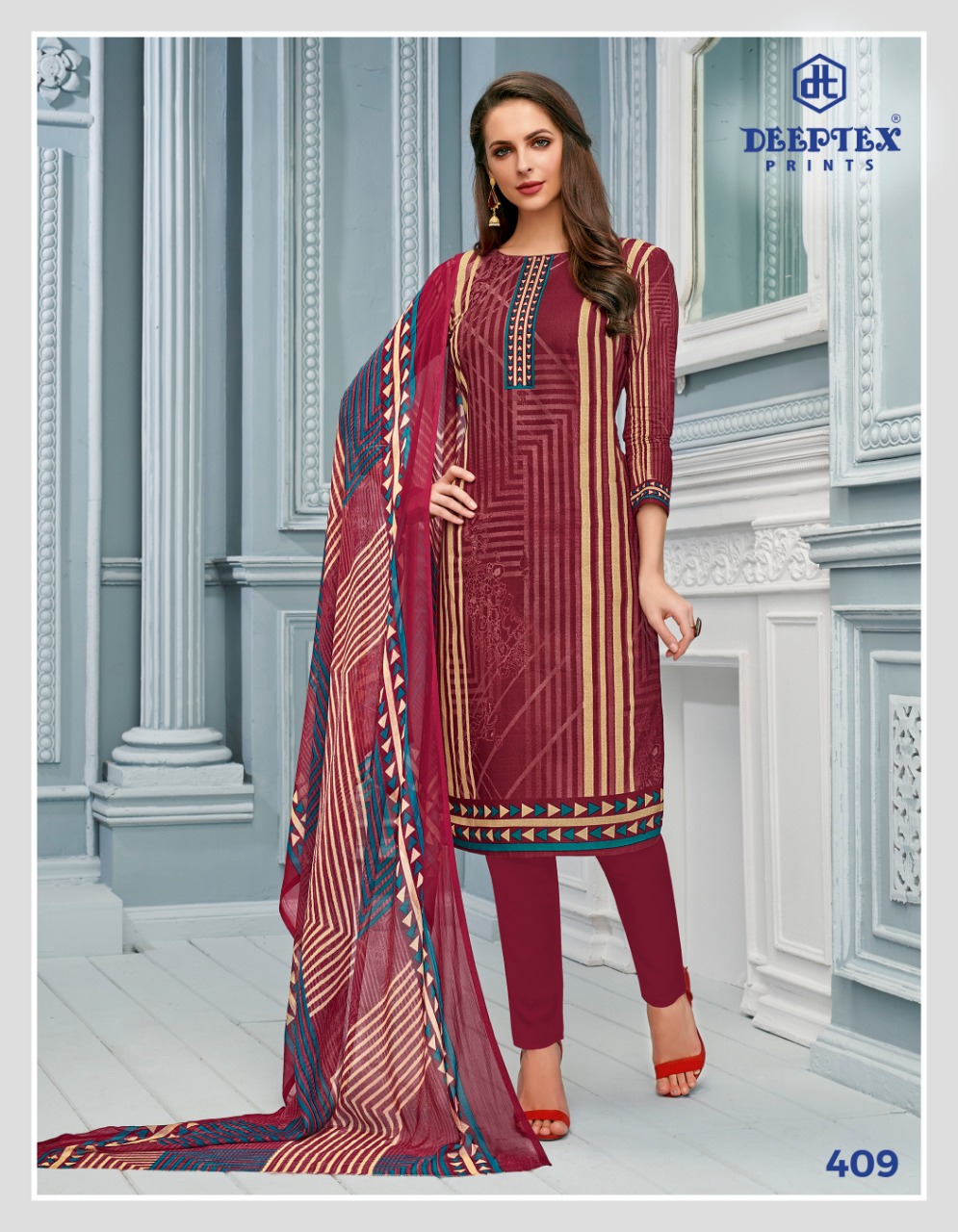 Deeptex Presents Moon Light 4 Pure Lawn Cotton Printed Dress Material