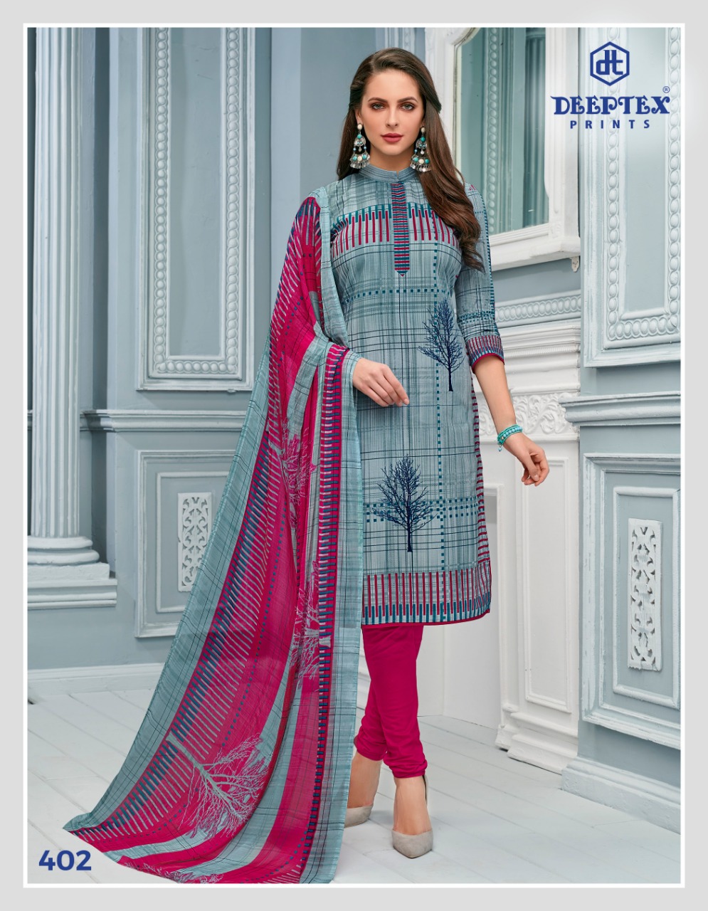 Deeptex Presents Moon Light 4 Pure Lawn Cotton Printed Dress Material