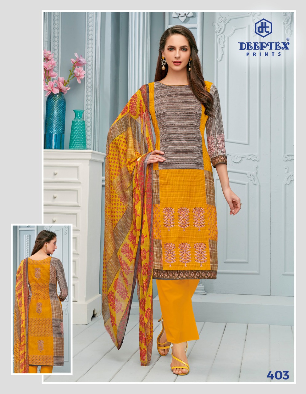 Deeptex Presents Moon Light 4 Pure Lawn Cotton Printed Dress Material