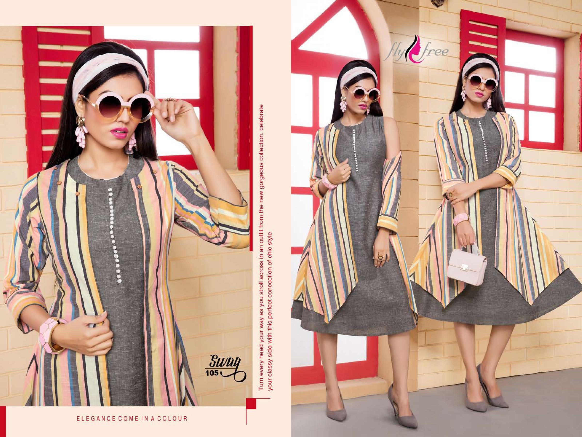 Fly Free By Swag Cotton Kurti With Koti Catalogue