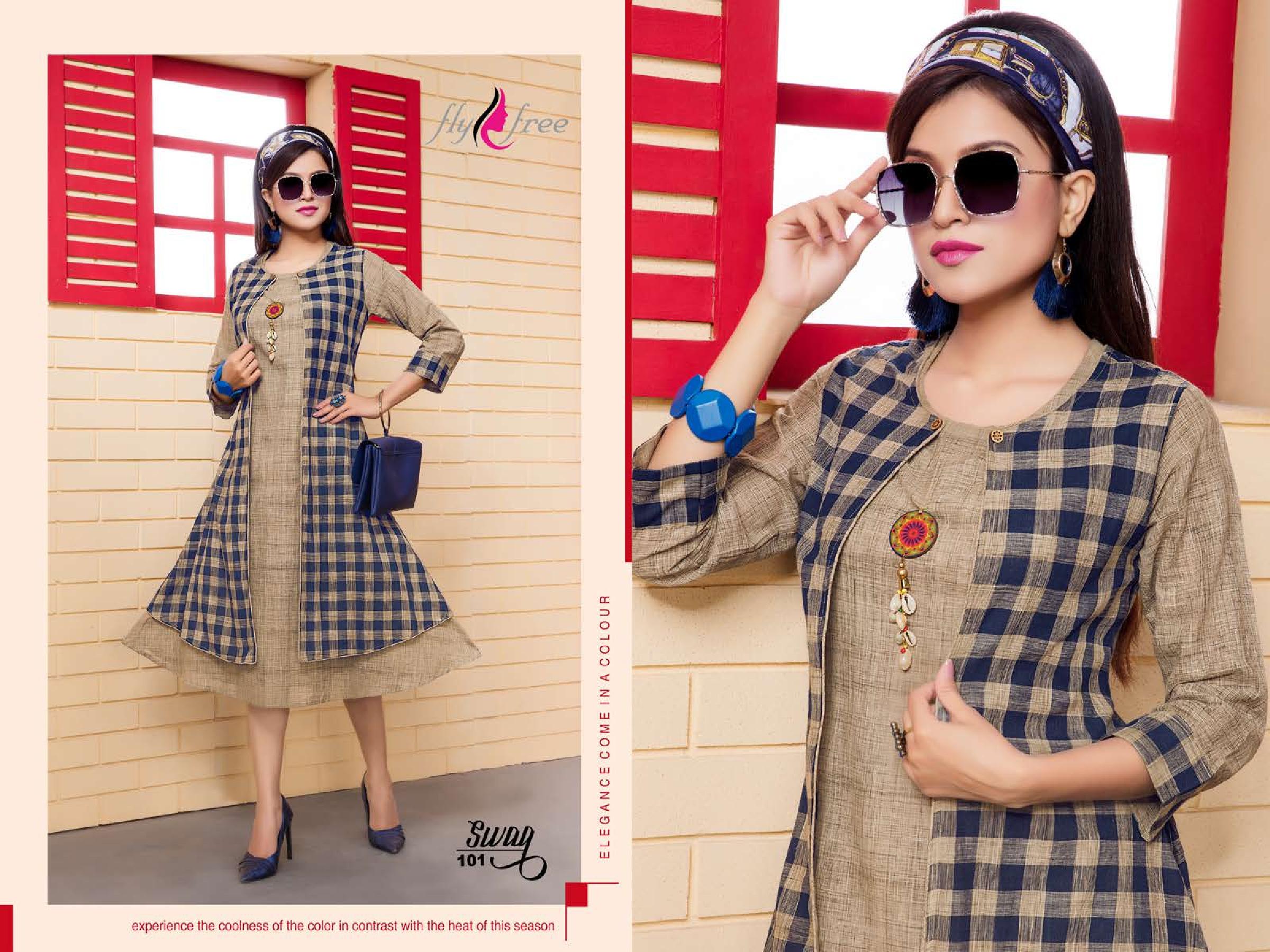Fly Free By Swag Cotton Kurti With Koti Catalogue
