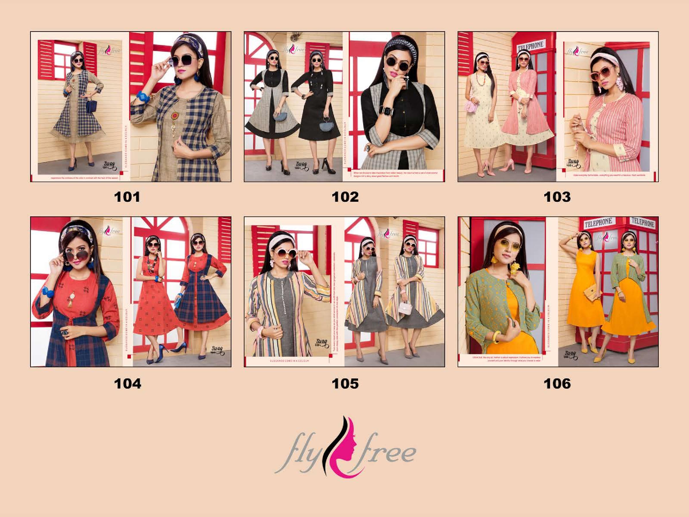 Fly Free By Swag Cotton Kurti With Koti Catalogue