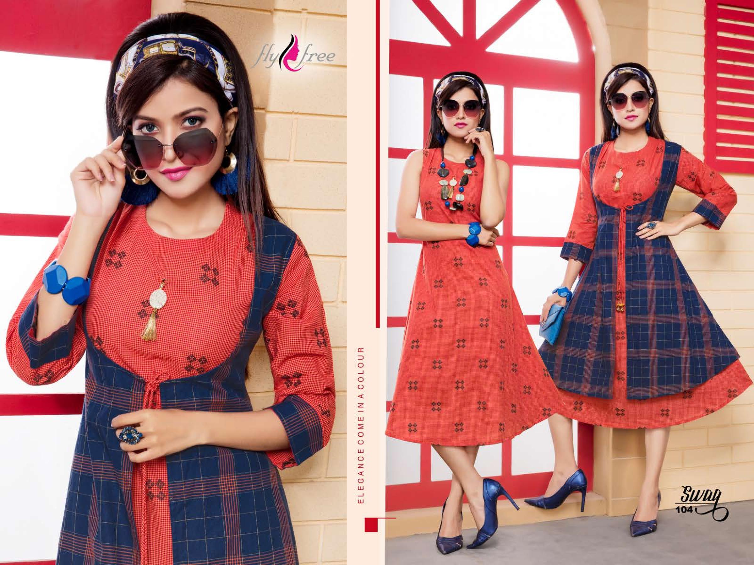 Fly Free By Swag Cotton Kurti With Koti Catalogue