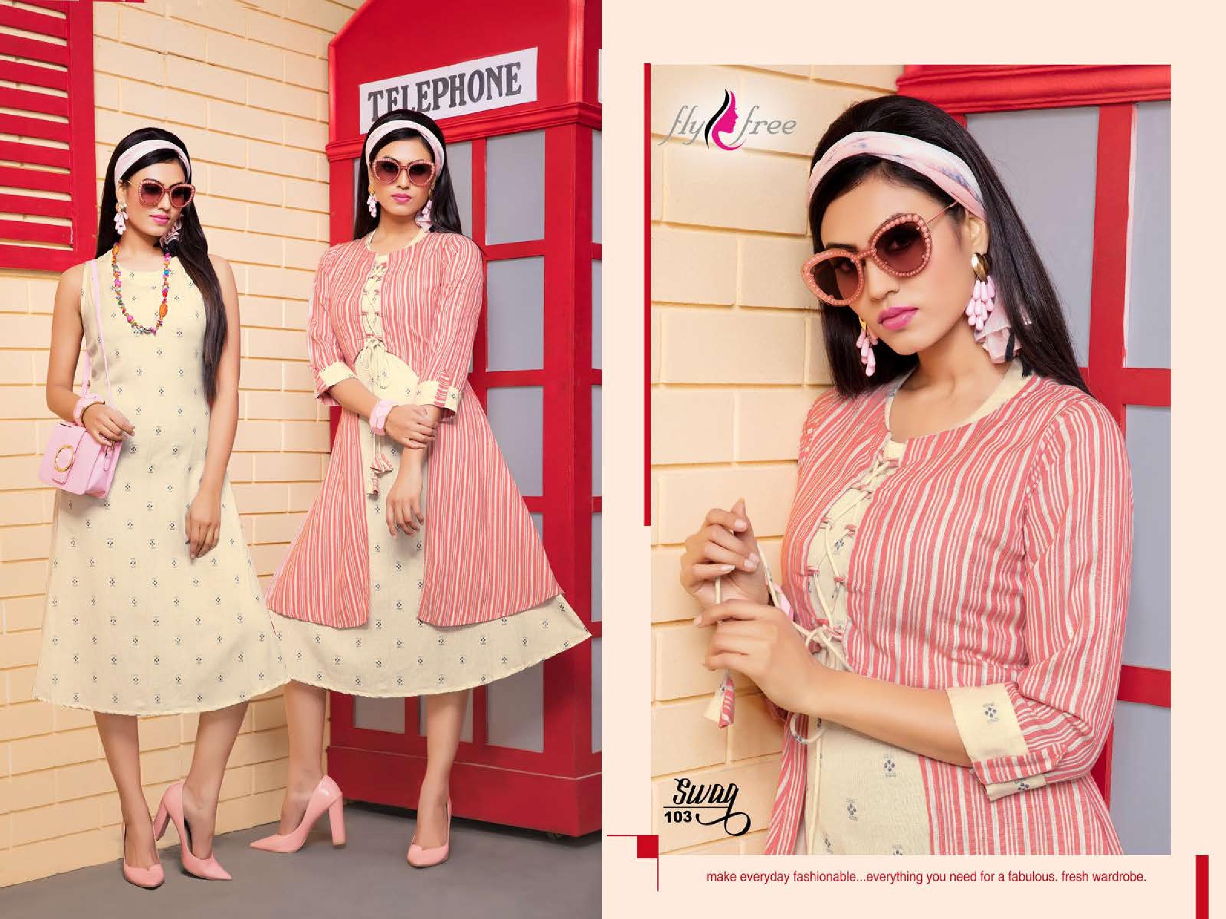 Fly Free By Swag Cotton Kurti With Koti Catalogue