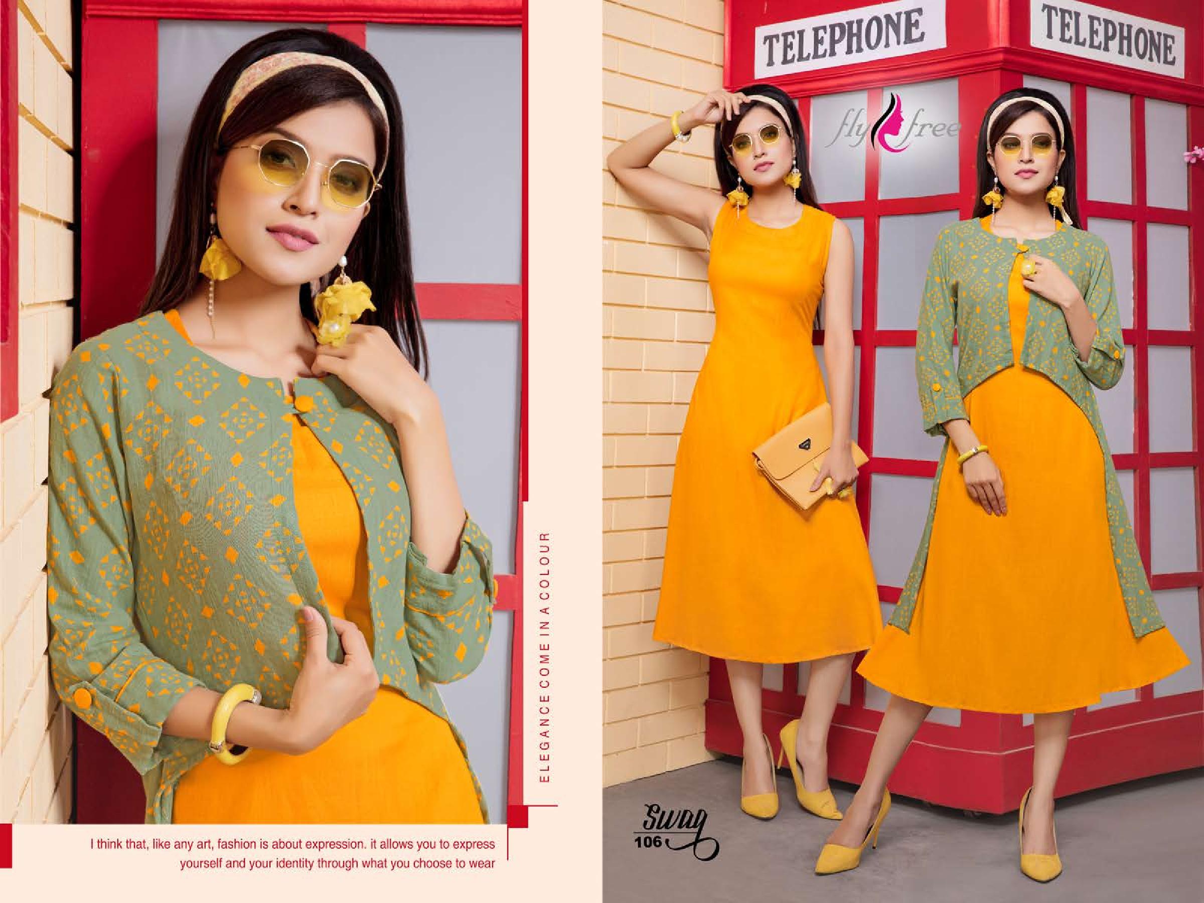 Fly Free By Swag Cotton Kurti With Koti Catalogue