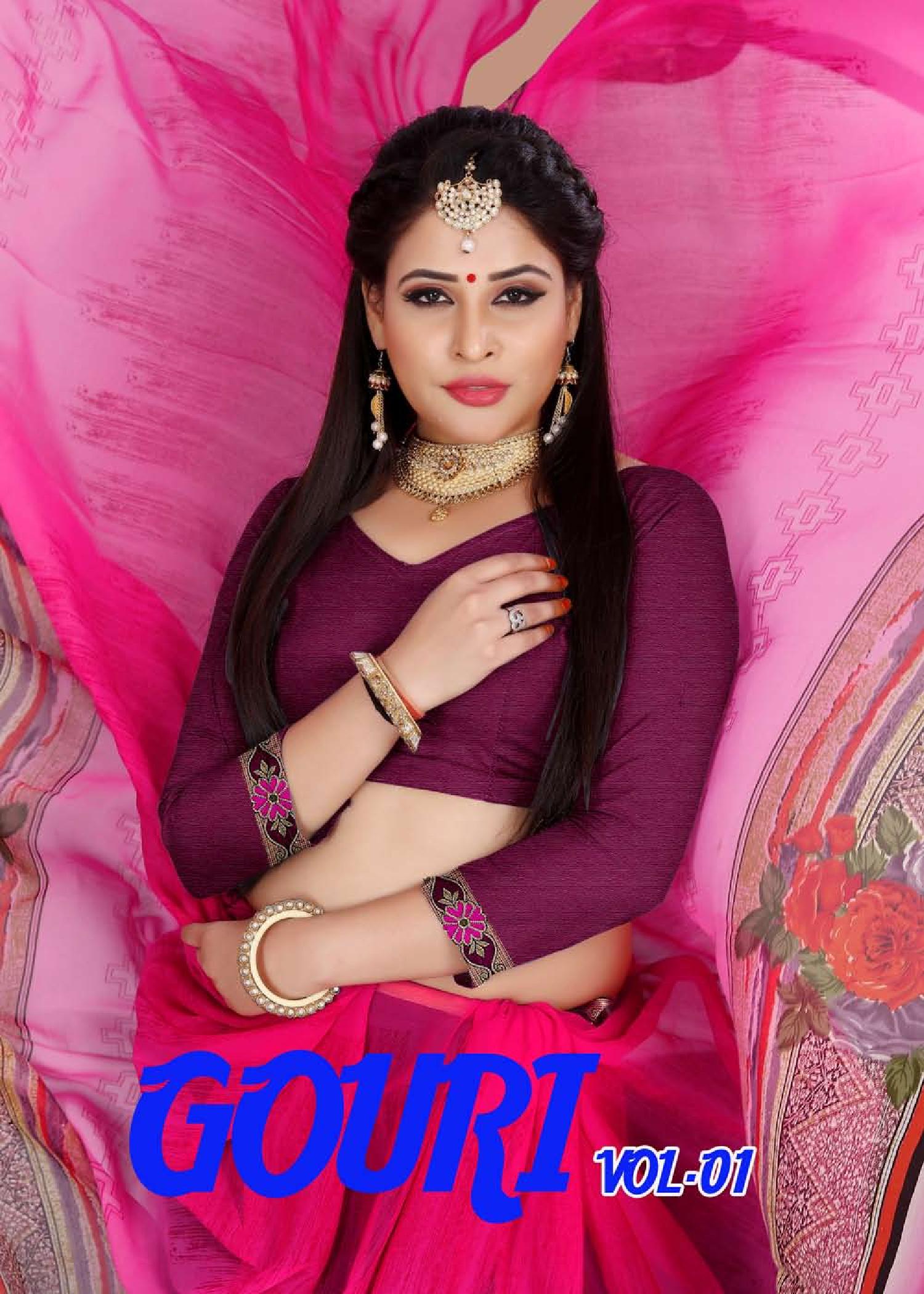 Gouri Vol 1 Weight Less Casual Wear Sarees Catalogue