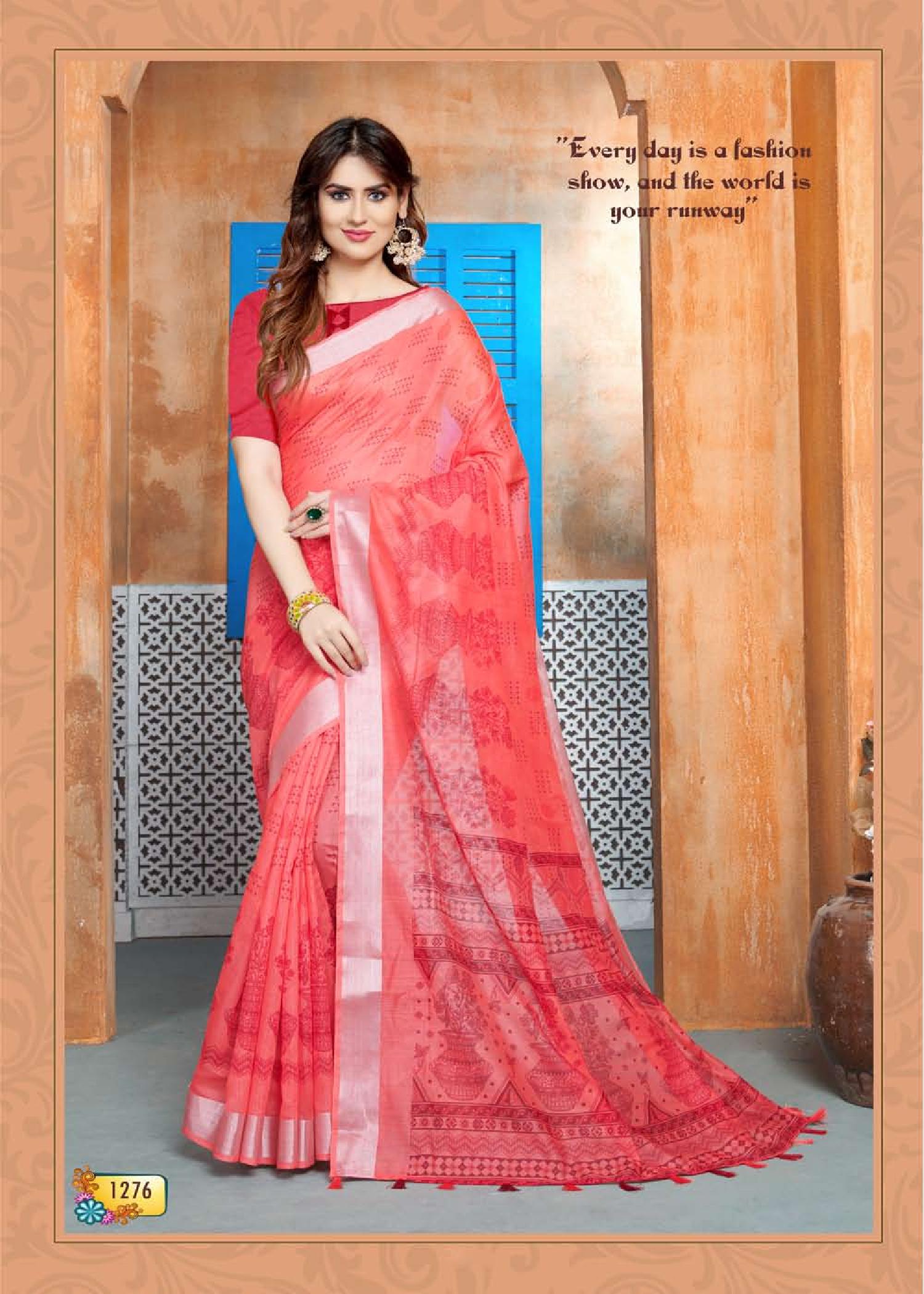 Jyotsana  Weight Less Casual Wear Sarees Catalogue
