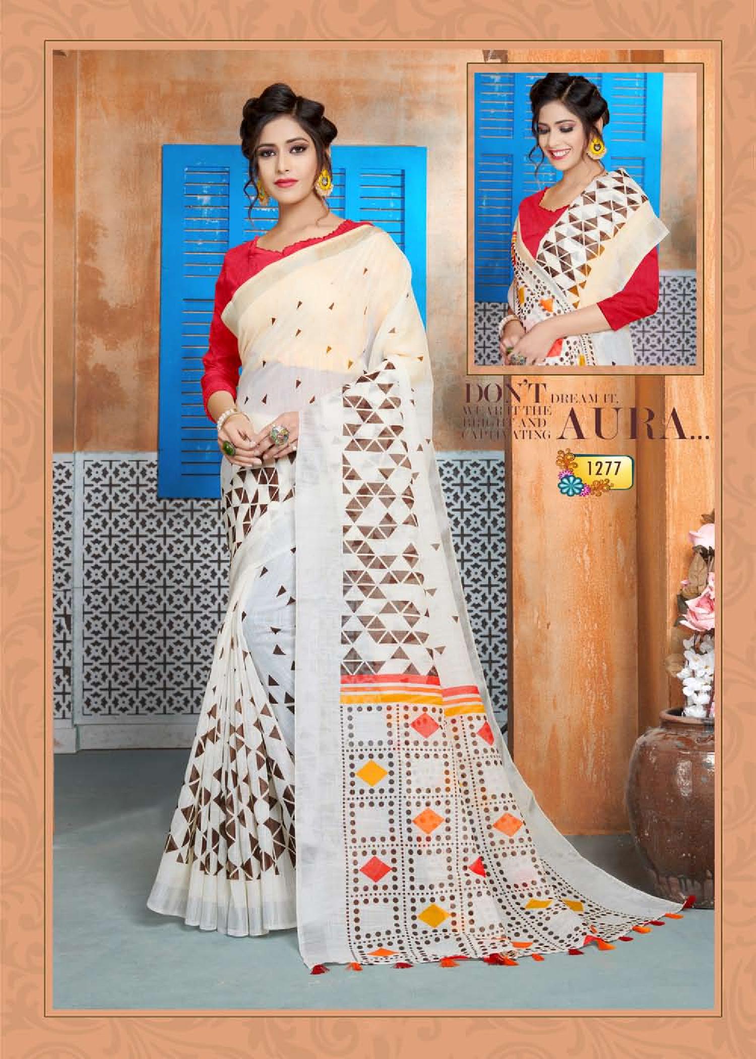 Jyotsana  Weight Less Casual Wear Sarees Catalogue