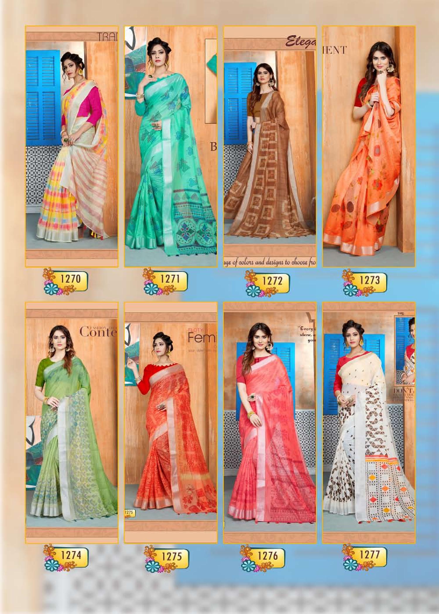 Jyotsana  Weight Less Casual Wear Sarees Catalogue