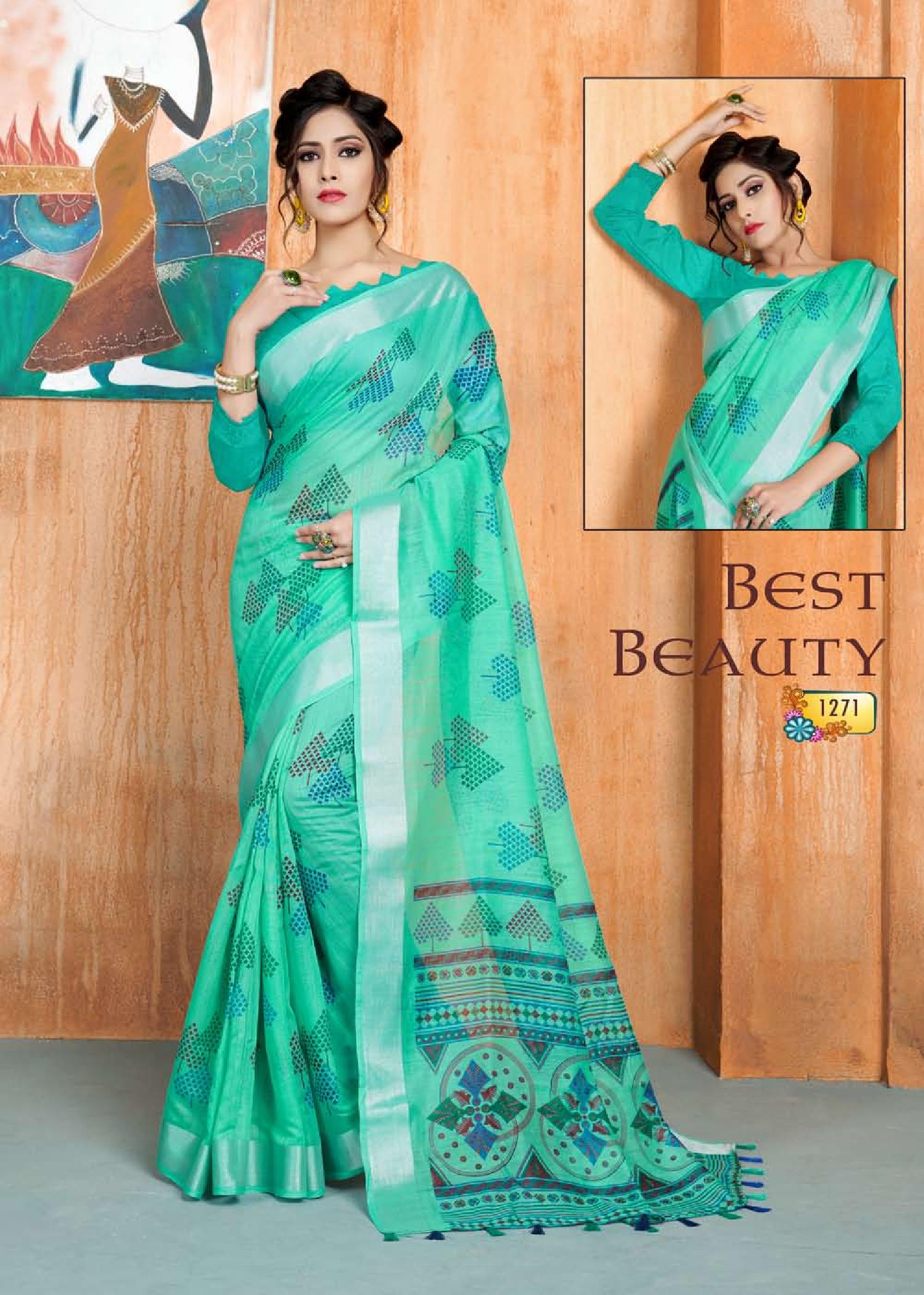 Jyotsana  Weight Less Casual Wear Sarees Catalogue