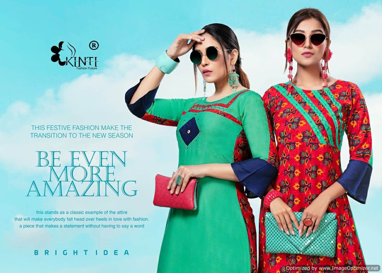 Kinti  By Sunday Monday Vol 3 Collection. 2 In 1 Kurti