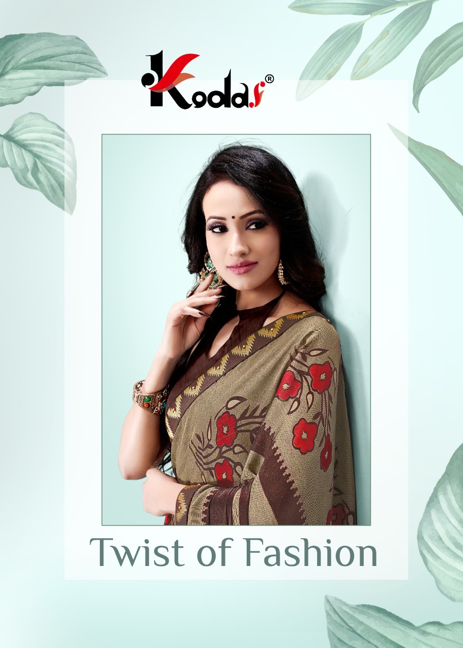 Kodas Present Twist Of Fashion Rangoli Printed Sarees Catalogue