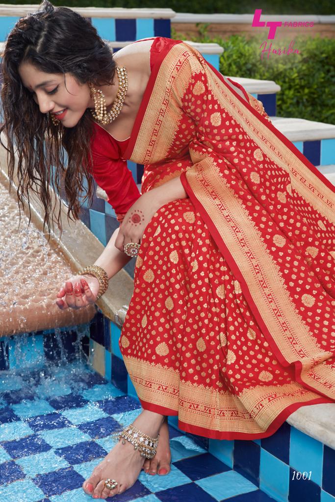 Lt By  Harika Silk Designer Heavy Look Sarees Catalogue