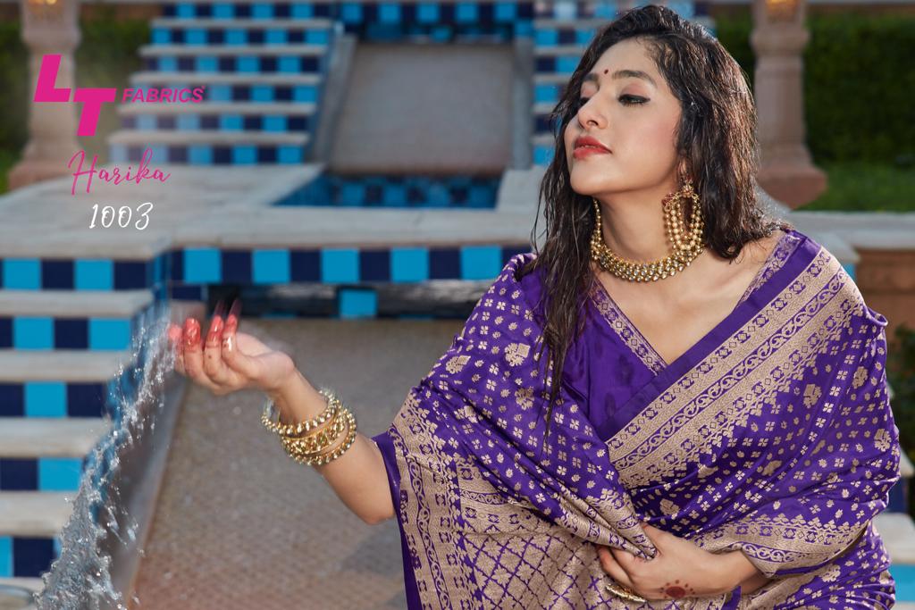 Lt By  Harika Silk Designer Heavy Look Sarees Catalogue