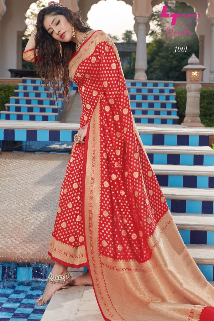 Lt By  Harika Silk Designer Heavy Look Sarees Catalogue