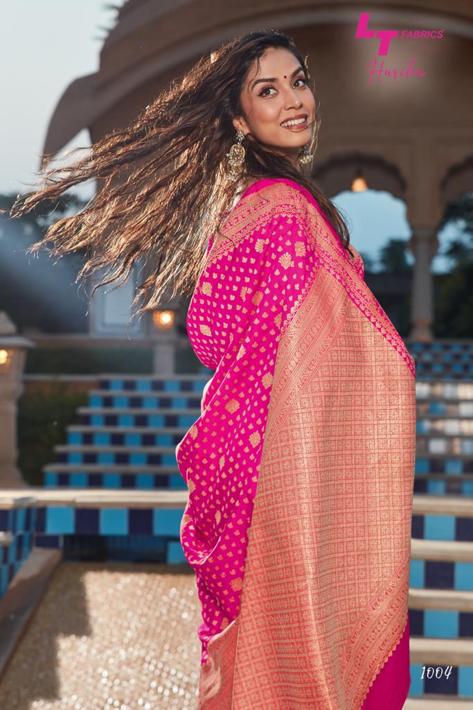 Lt By  Harika Silk Designer Heavy Look Sarees Catalogue