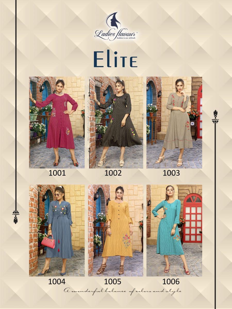 Ladies Flavour Present Elite Designers Kurtis Catalogue