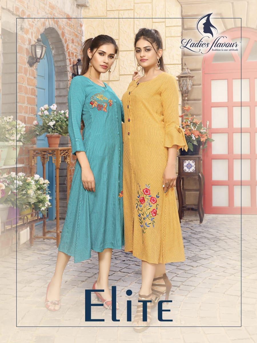 Ladies Flavour Present Elite Designers Kurtis Catalogue