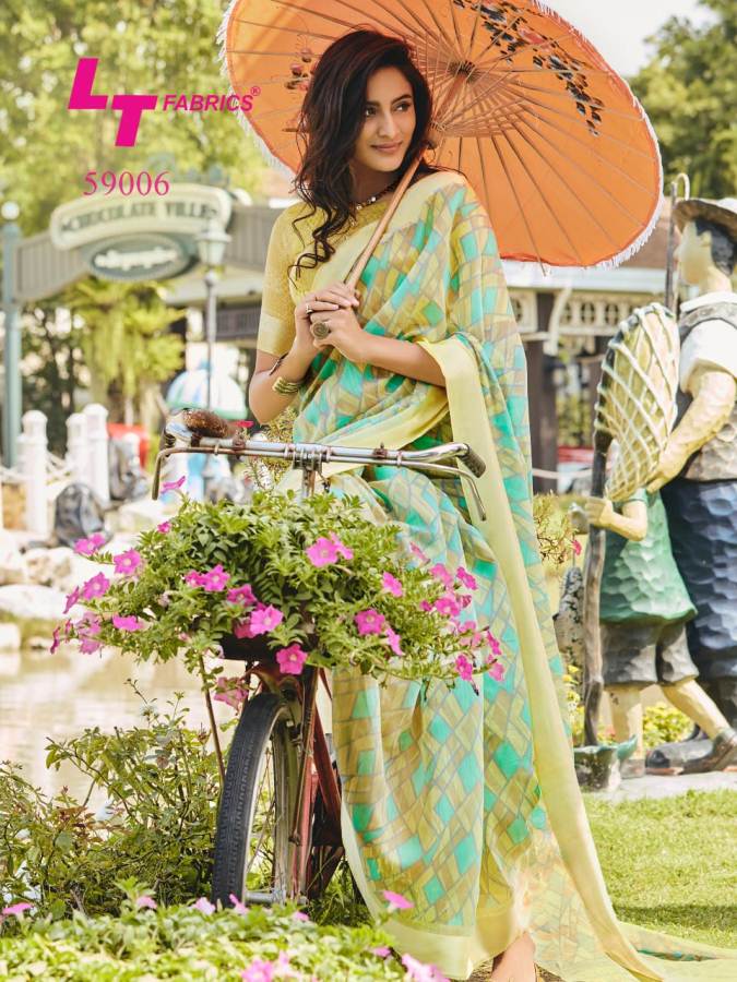 Lt By Belizza Soft Linen Saree Catalogue