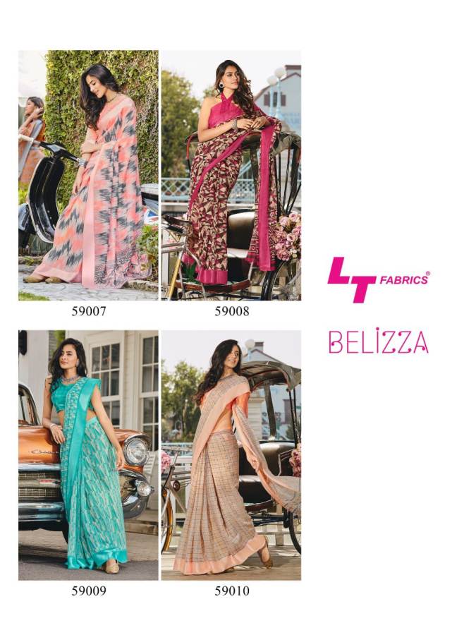 Lt By Belizza Soft Linen Saree Catalogue