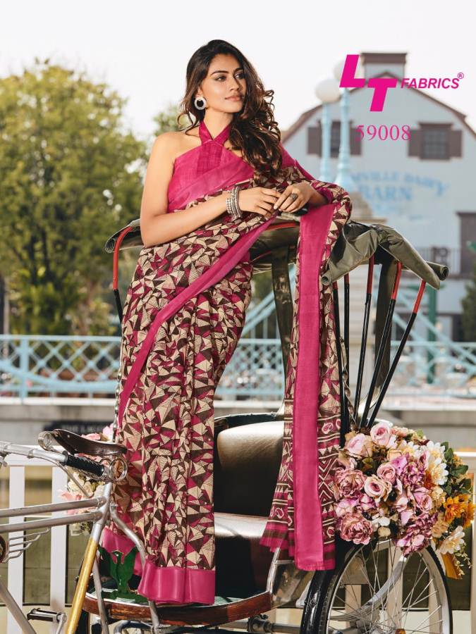 Lt By Belizza Soft Linen Saree Catalogue