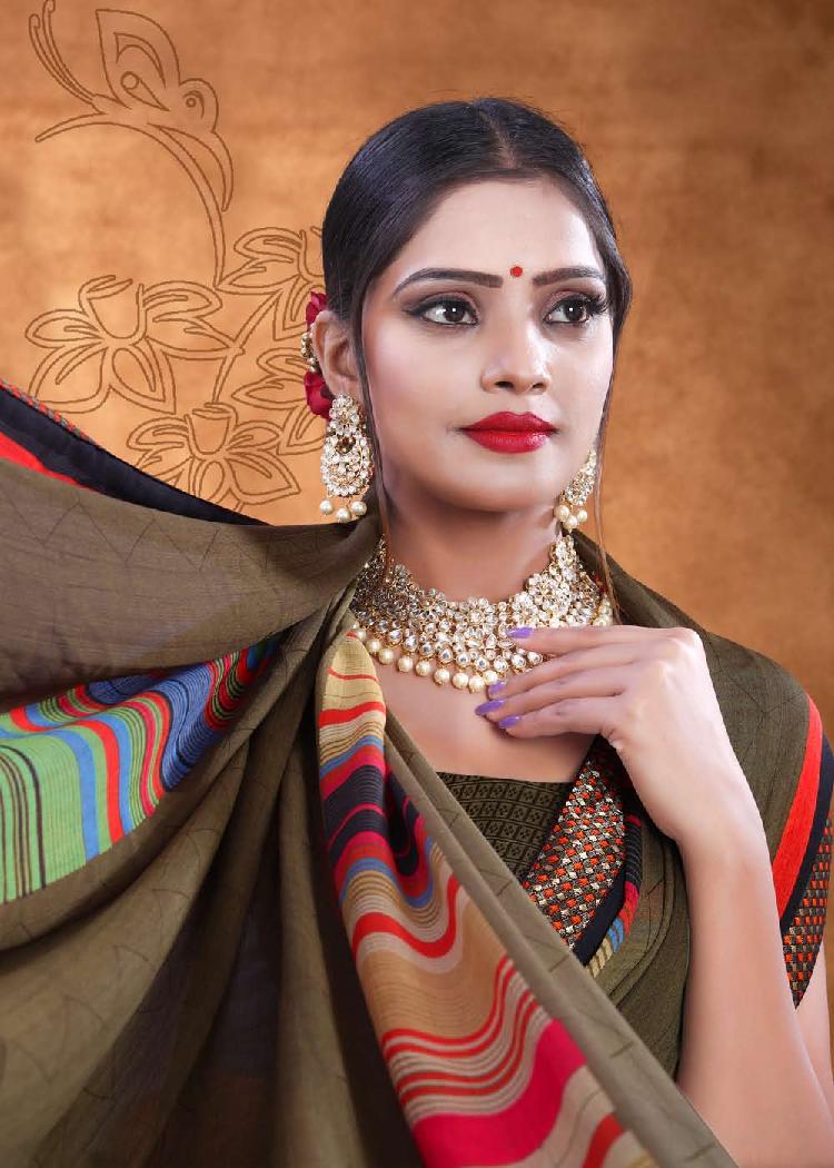 Manmeet  Weight Less Casual Wear Sarees Catalogue
