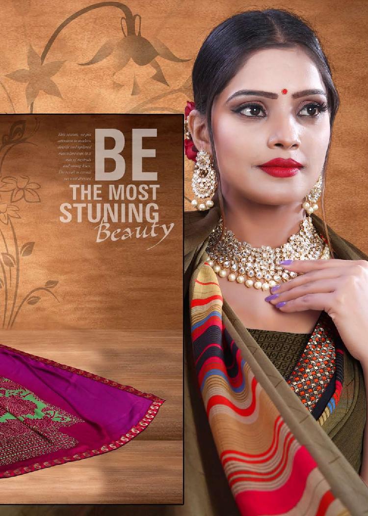Manmeet  Weight Less Casual Wear Sarees Catalogue