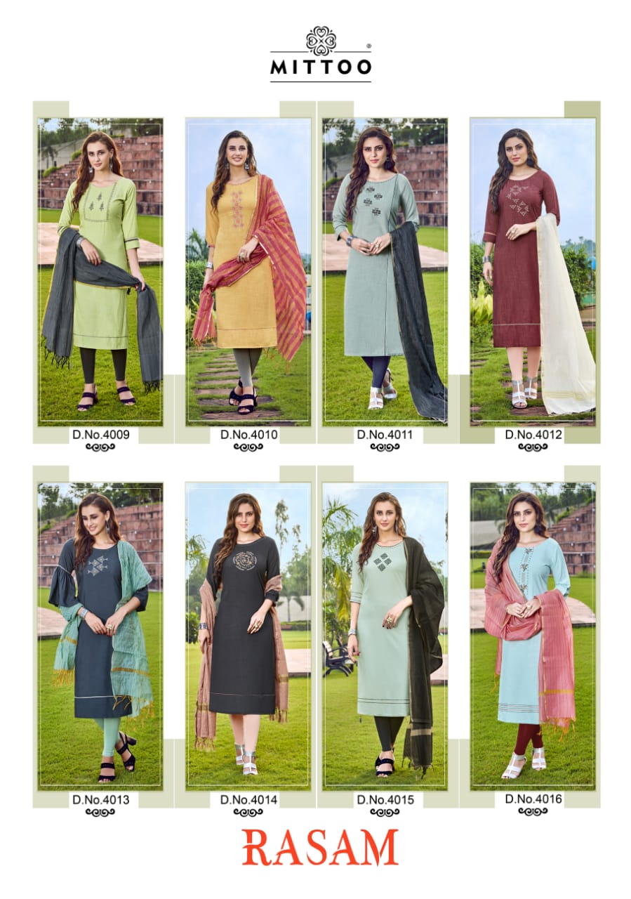 Mittoo By Rasam Kurtis With Dupatta Catalogue.