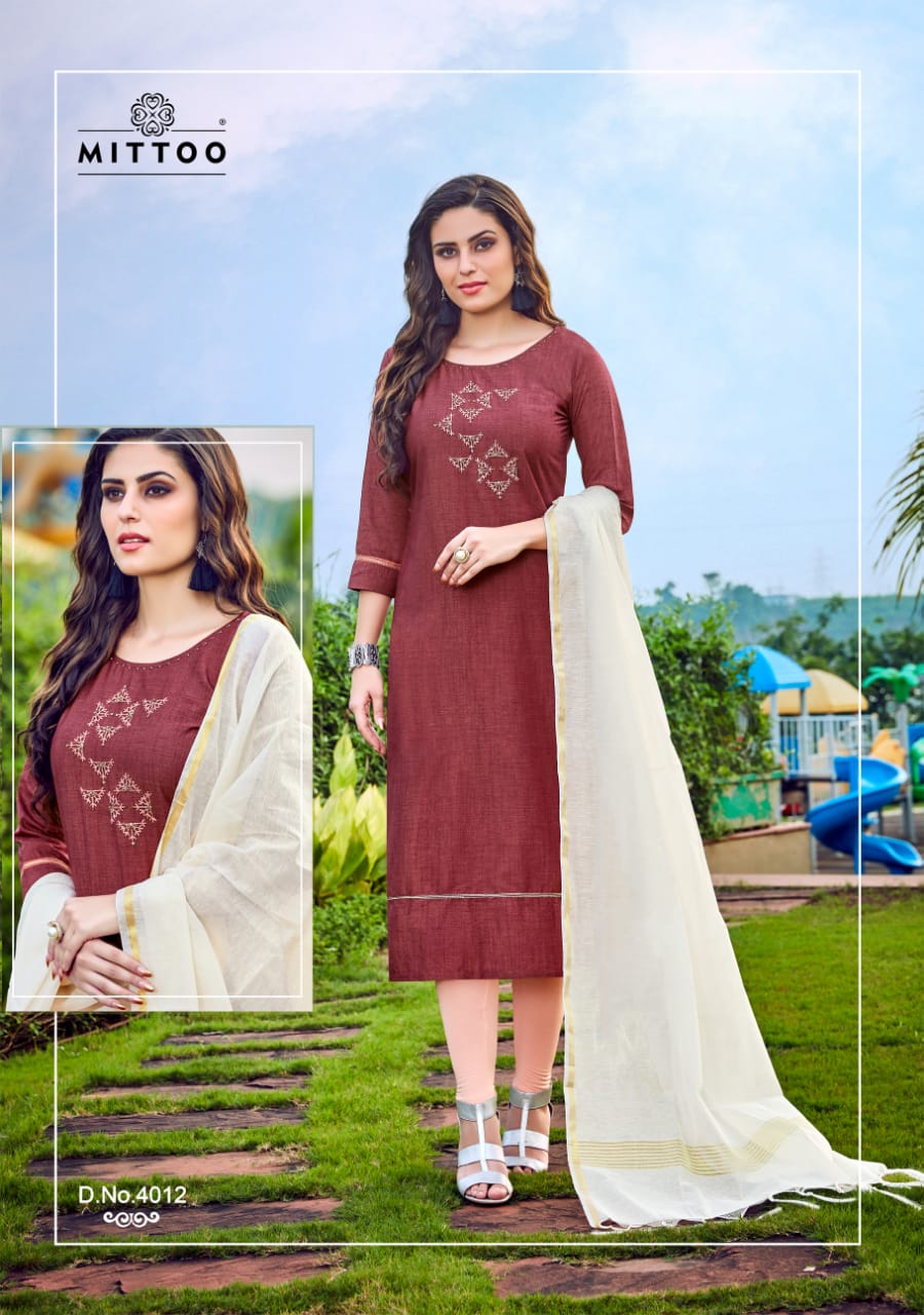 Mittoo By Rasam Kurtis With Dupatta Catalogue.