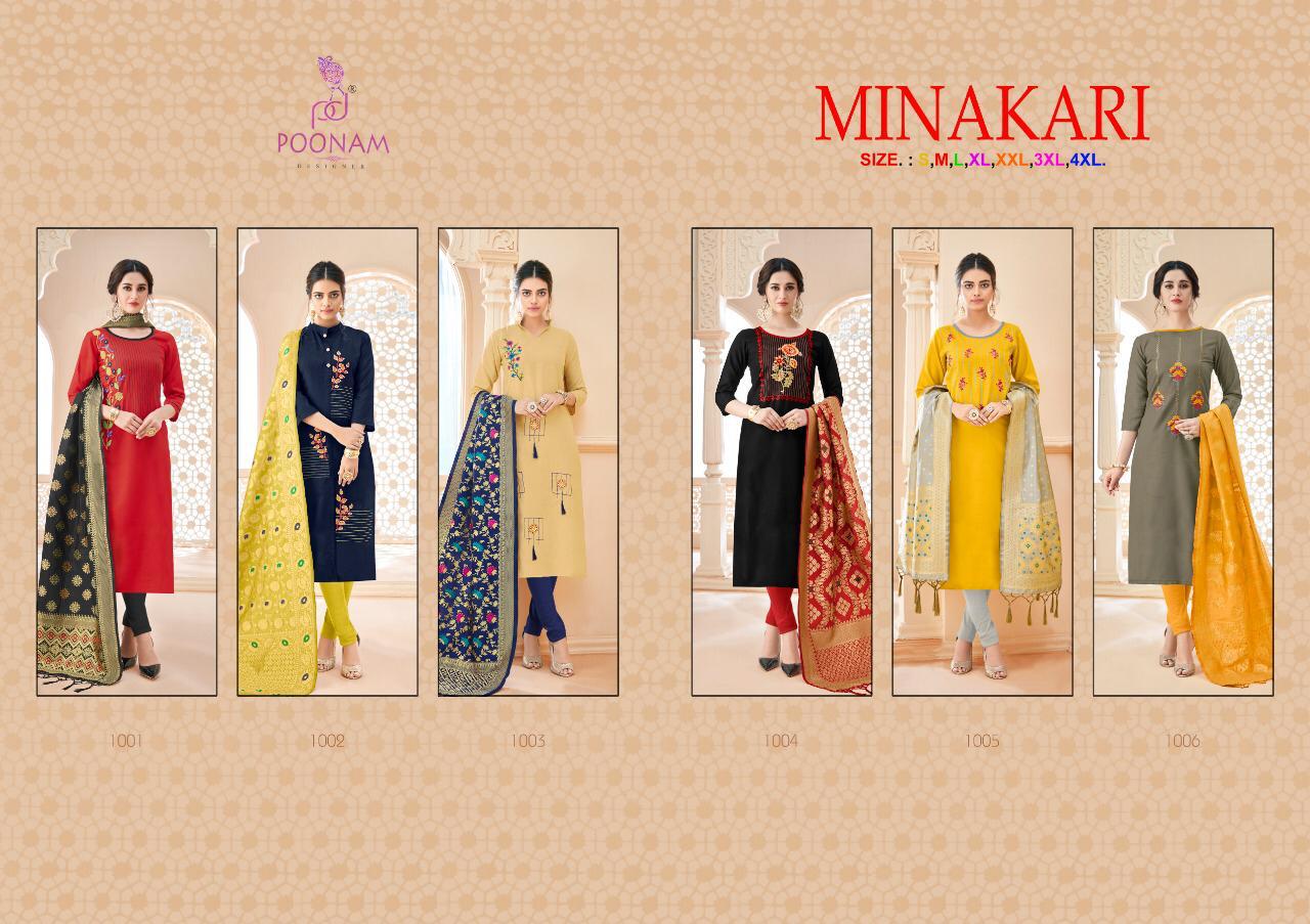 Poonam Designer Present Minakari Kurtis Catalogue