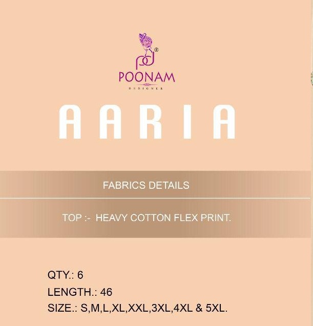 Poonam Present Aaria Casual Wear Kurtis Catalogue
