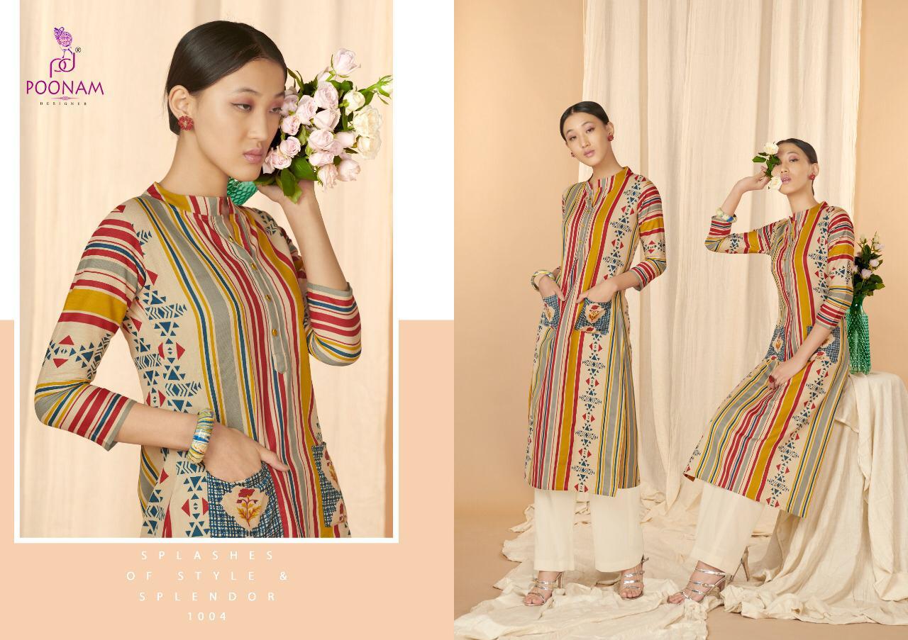 Poonam Present Aaria Casual Wear Kurtis Catalogue