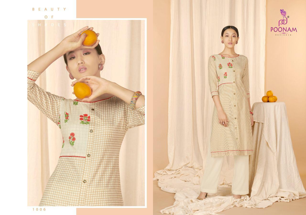 Poonam Present Aaria Casual Wear Kurtis Catalogue