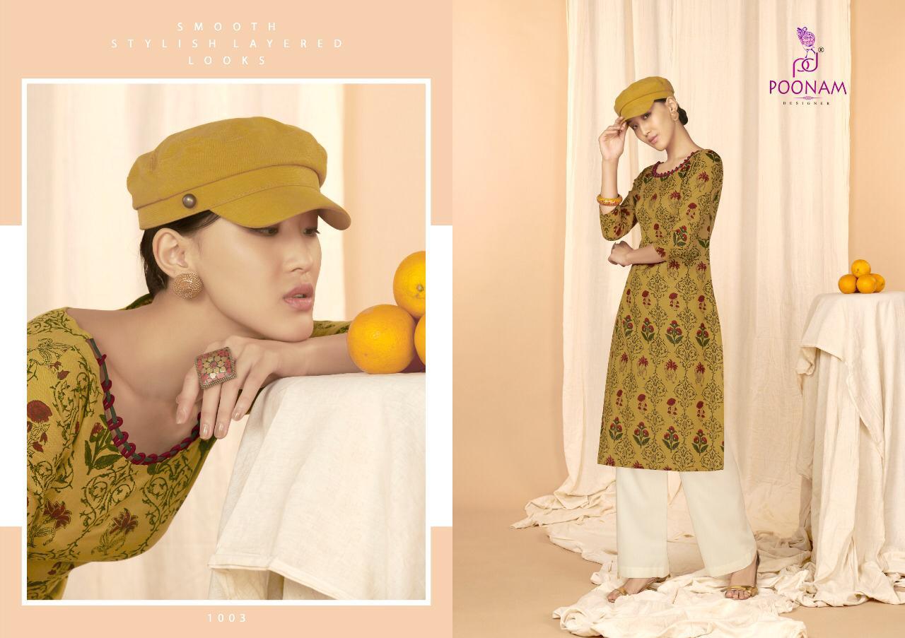 Poonam Present Aaria Casual Wear Kurtis Catalogue