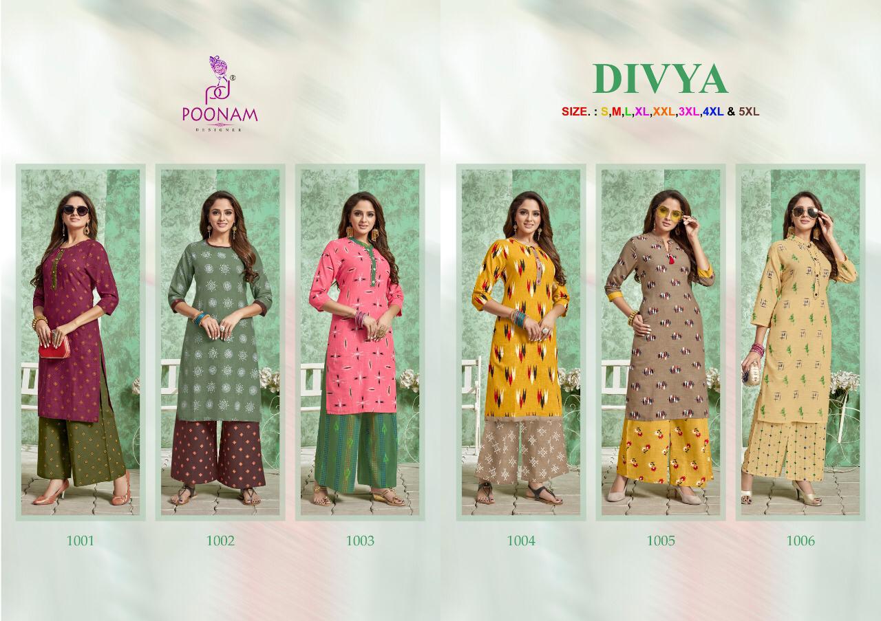 Poonam Present Divya Casual Wear Kurtis Catalogue