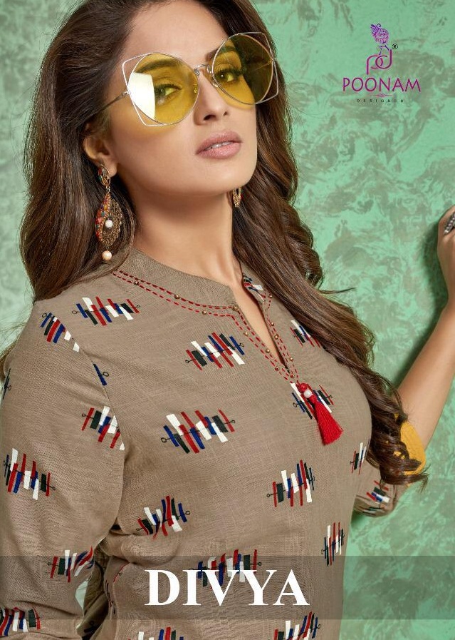 Poonam Present Divya Casual Wear Kurtis Catalogue