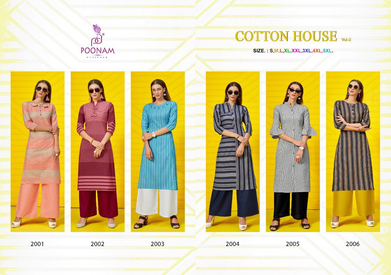 Poonam Present Cotton House   Vol 2   Kurtis Catalogue