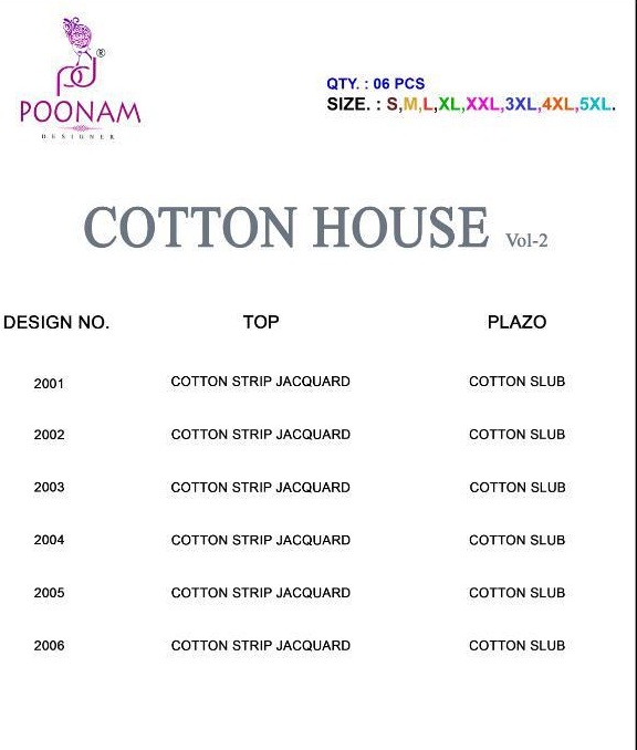 Poonam Present Cotton House   Vol 2   Kurtis Catalogue