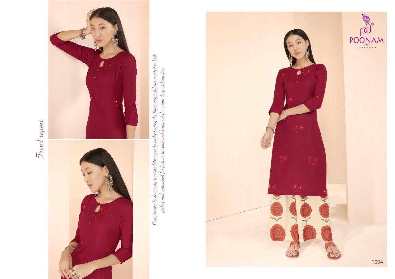 Poonam Present Festival Casual Wear Kurtis Catalogue