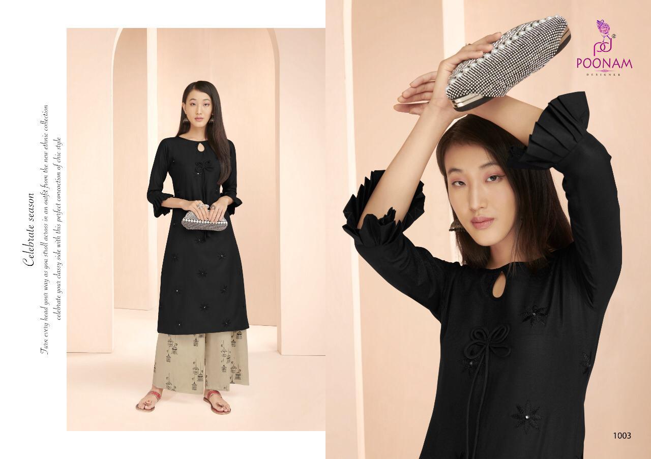 Poonam Present Festival Casual Wear Kurtis Catalogue
