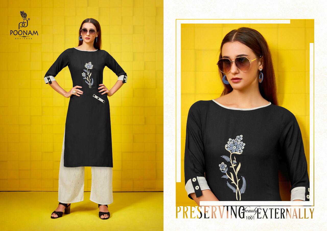 Poonam Present Plazo Queen Kurtis Catalogue