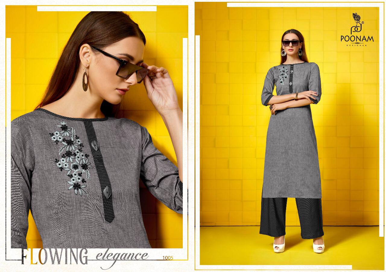 Poonam Present Plazo Queen Kurtis Catalogue