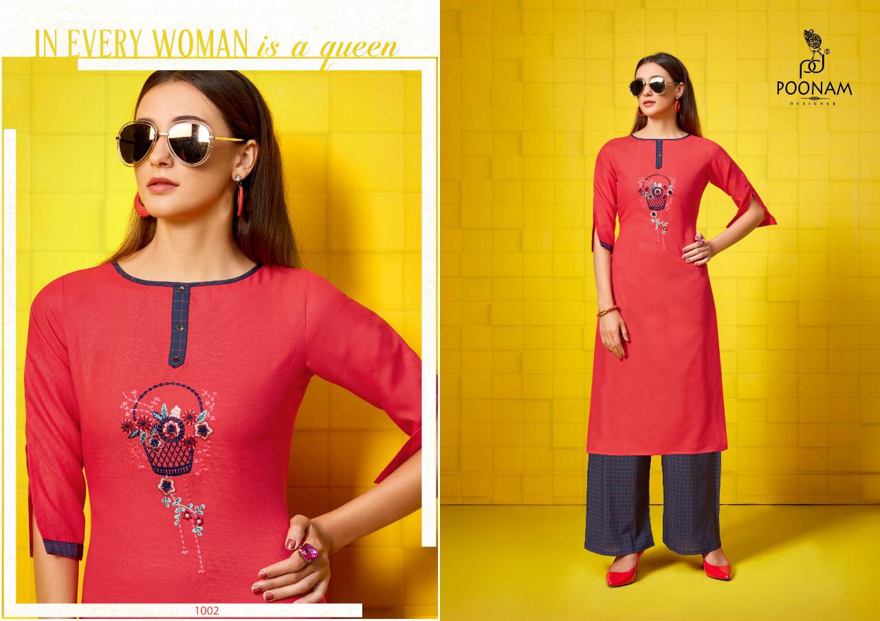 Poonam Present Plazo Queen Kurtis Catalogue