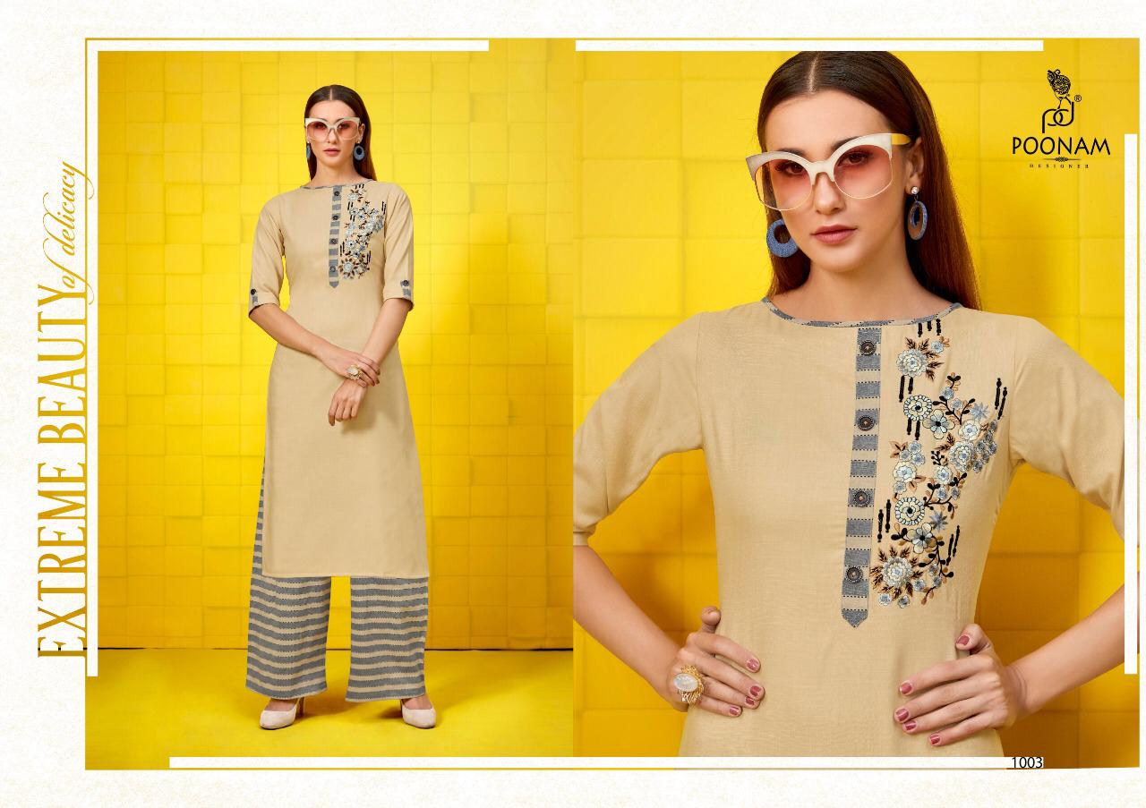 Poonam Present Plazo Queen Kurtis Catalogue