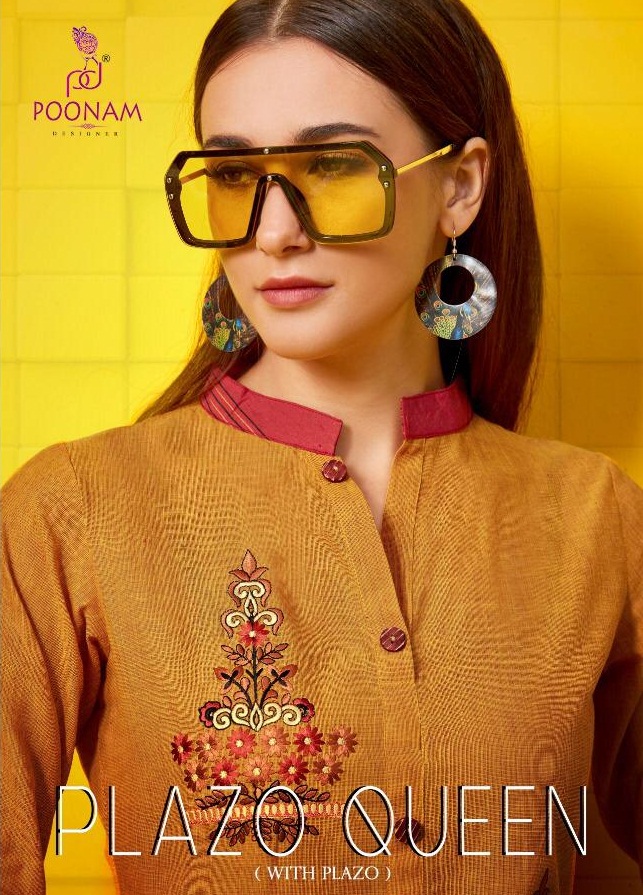 Poonam Present Plazo Queen Kurtis Catalogue